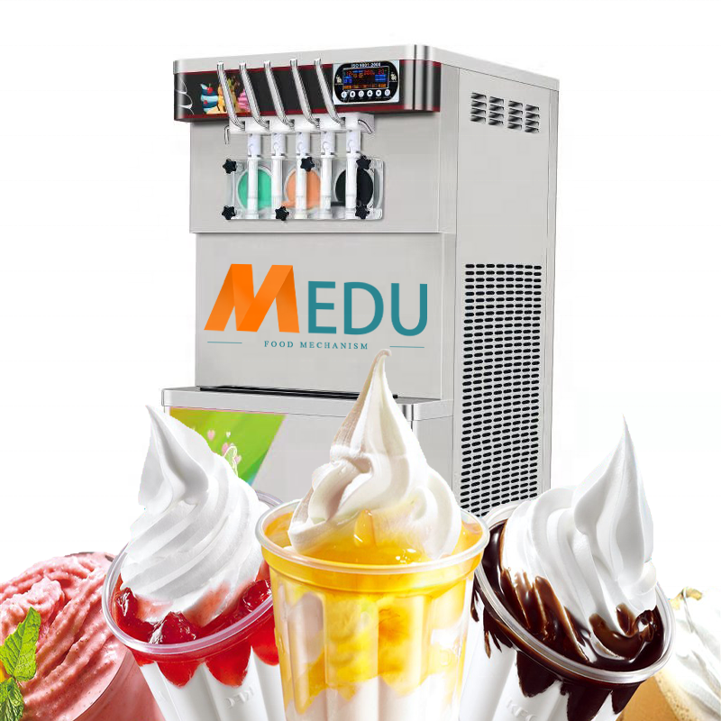 Desktop 5 Mixed flavours CE Rohs ETL soft ice cream maker/frozen yogurt ice cream machine price