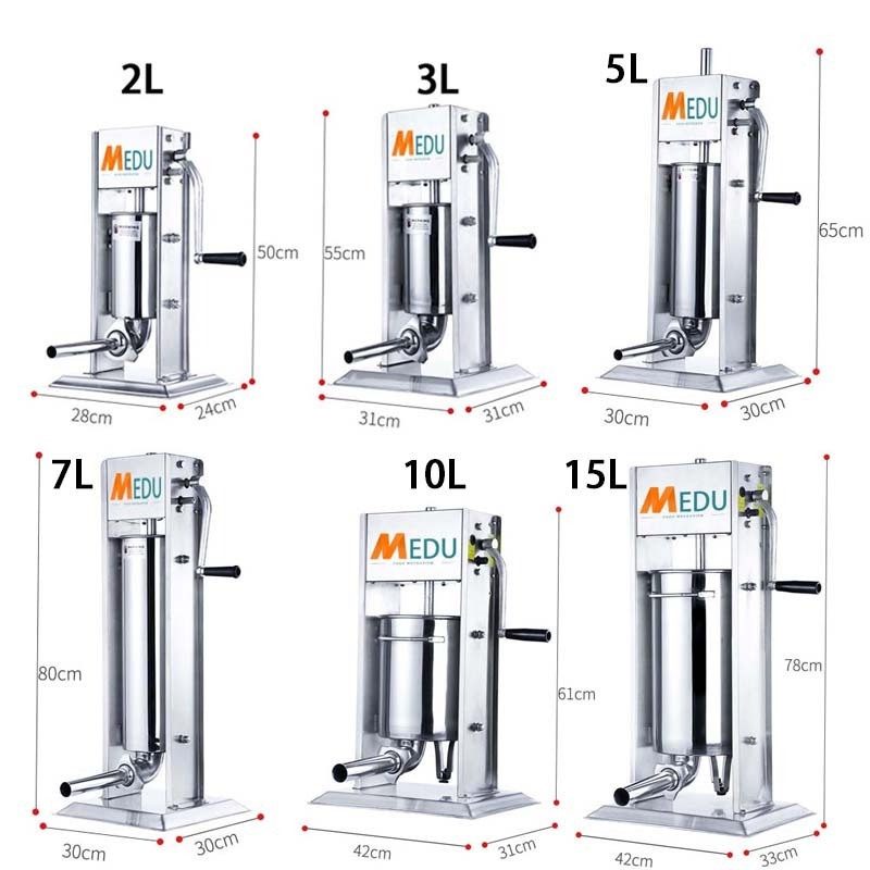 commercial manual homemade electric vertical sausage stuffer 3l 10l 15l filling machine for home use sausage maker manufacturers