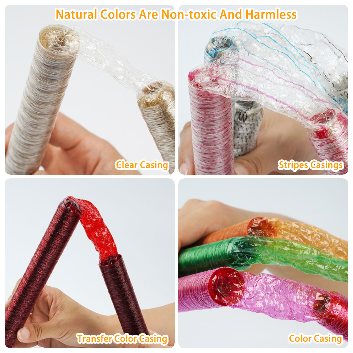 New Cellulose Polyamide Plastic Printed Fibrous Artificial Edible Collagen Sausage Casings