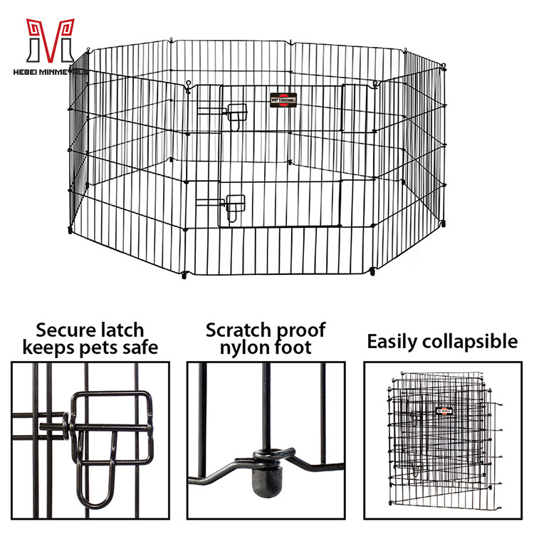 Heavy Panel Metal Portable Big Foldable Outdoor Pet Large Play Pen Dog Playpen Fence For Dog