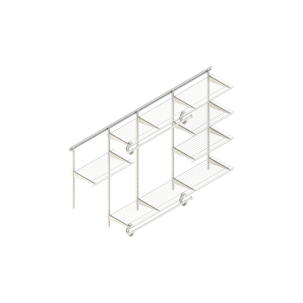 CLOSETART Home Decorative Metal Wire Shelf Closet Storage Wardrobe Closet Organizer Kit