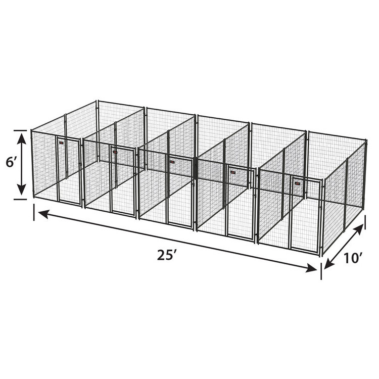 Heavy Duty Modular 6x4 Outside Welded Wire Metal Mesh Extra Large Outdoor House Pet Cage Dog Run Kennels Enclosure