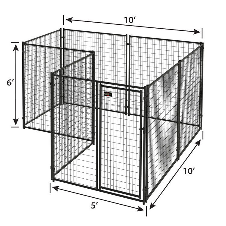 Heavy Duty Modular 6x4 Outside Welded Wire Metal Mesh Extra Large Outdoor House Pet Cage Dog Run Kennels Enclosure