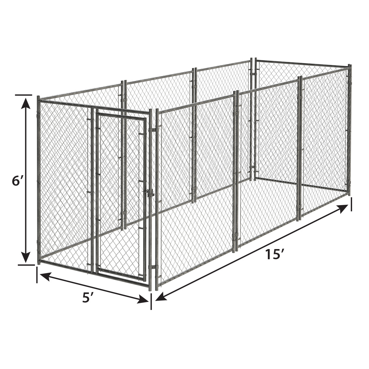 Outdoor Play Yard Chain Link Pet Cage House Extra Large Dog Crate Kennel Fence