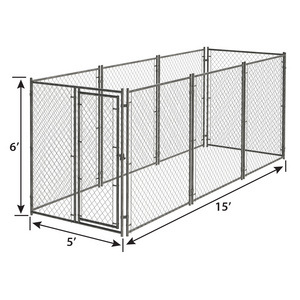 Outdoor Play Yard Chain Link Pet Cage House Extra Large Dog Crate Kennel Fence