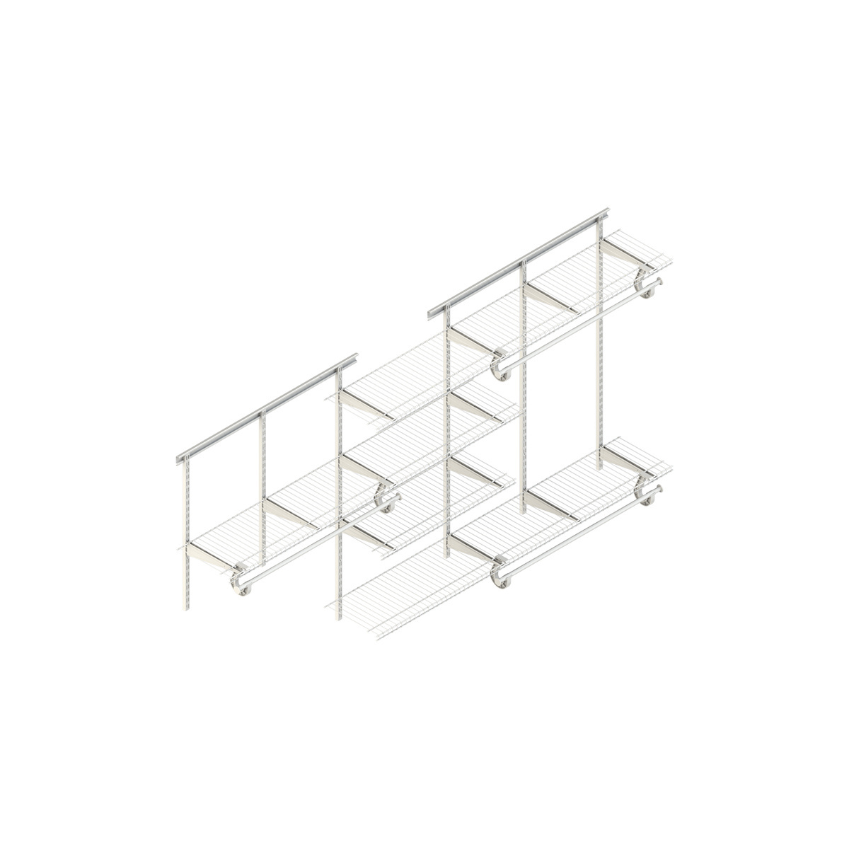 CLOSETART Modern Room Cheap Industrial Free Standing Coat Rack Galvanized Wire Shelves Shelving Closets System For Bedroom