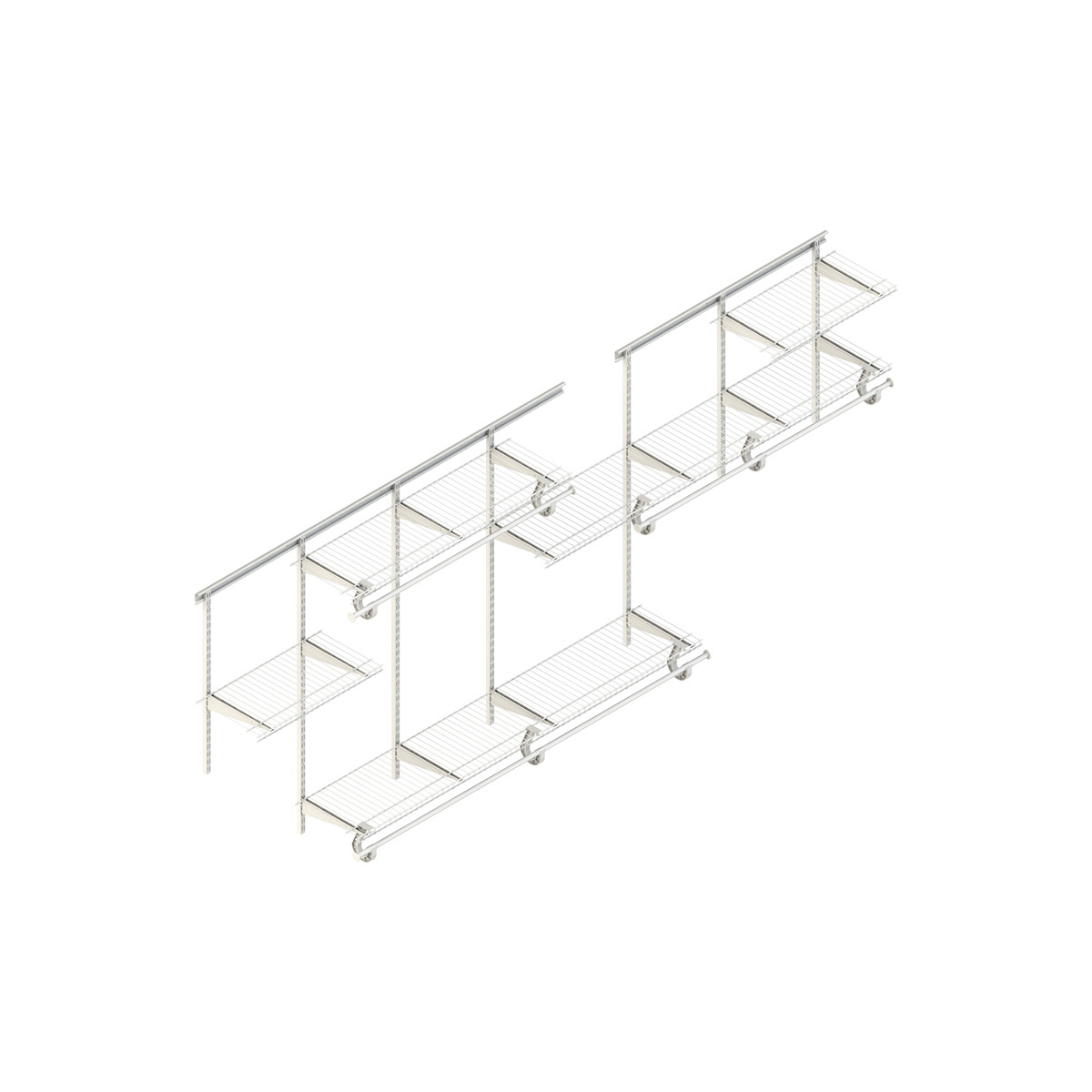 CLOSETART Modern Room Cheap Industrial Free Standing Coat Rack Galvanized Wire Shelves Shelving Closets System For Bedroom