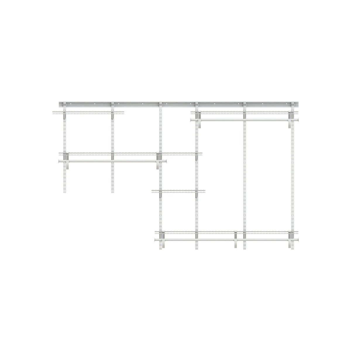 CLOSETART Modern Room Cheap Industrial Free Standing Coat Rack Galvanized Wire Shelves Shelving Closets System For Bedroom