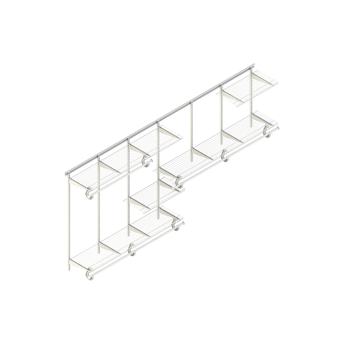 CLOSETART Home Decorative Metal Wire Shelf Closet Storage Wardrobe Closet Organizer Kit