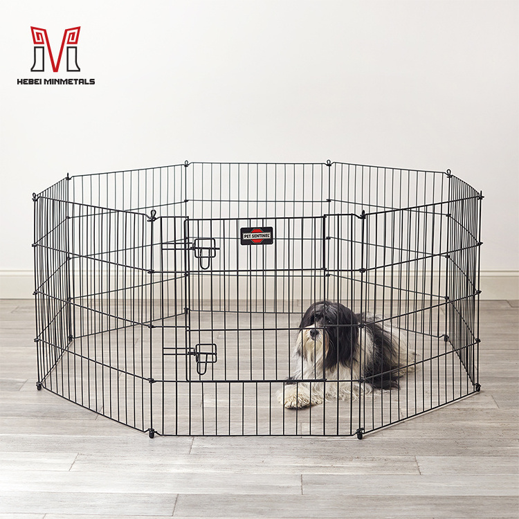 Outdoor Metal Wire Dog Playpen Crate Fence Collapsible Dog Kennel Exercise Rabbits Cages Pet Puppy Play Pen