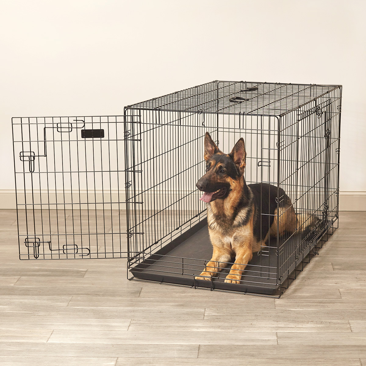 Collapsible Welded Wire Dog Cage Metal Kennel Powder Coated Wholesale Small Medium Pet Puppy Dog Cat Travel Crate For Sale