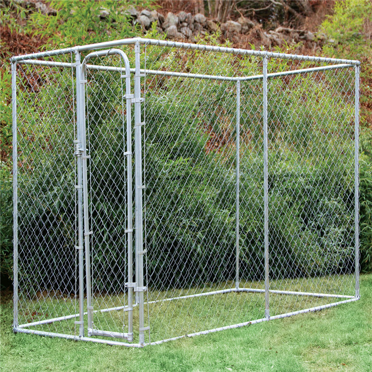 Galvanized Powder Coated Finish Chain Link Outdoor Dog Kennel