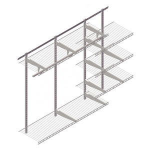 HMHVY Hot Sale Simple Modern Multifunction Portable Storage Expandable Wardrobe Shelf Kit Adjustable Closet Systems