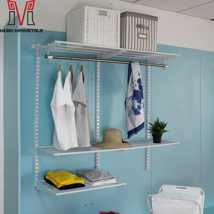 CLOSETART Bedroom Clothing Storage Cheap Durable Room Metal Wire Shelving Shelf Closet System