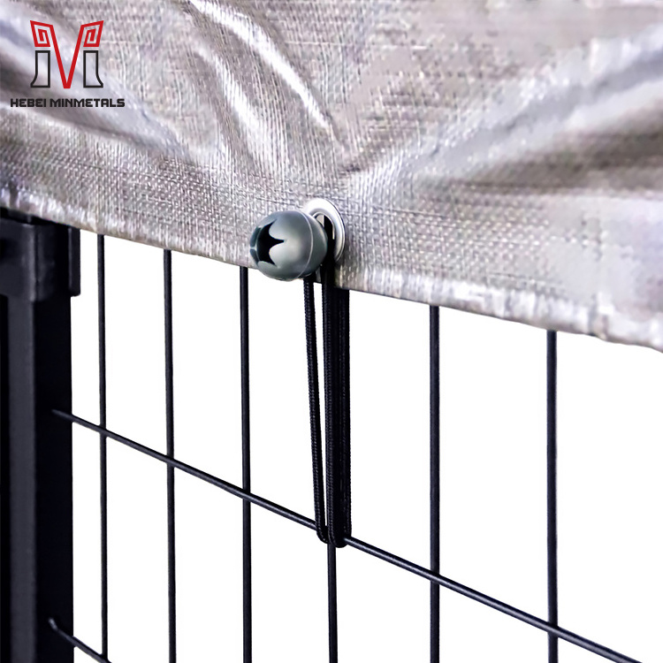 Custom waterproof roof shade chain link metal 6 x 4 x 4'' chicken pet cage outdoor large dog kennel run