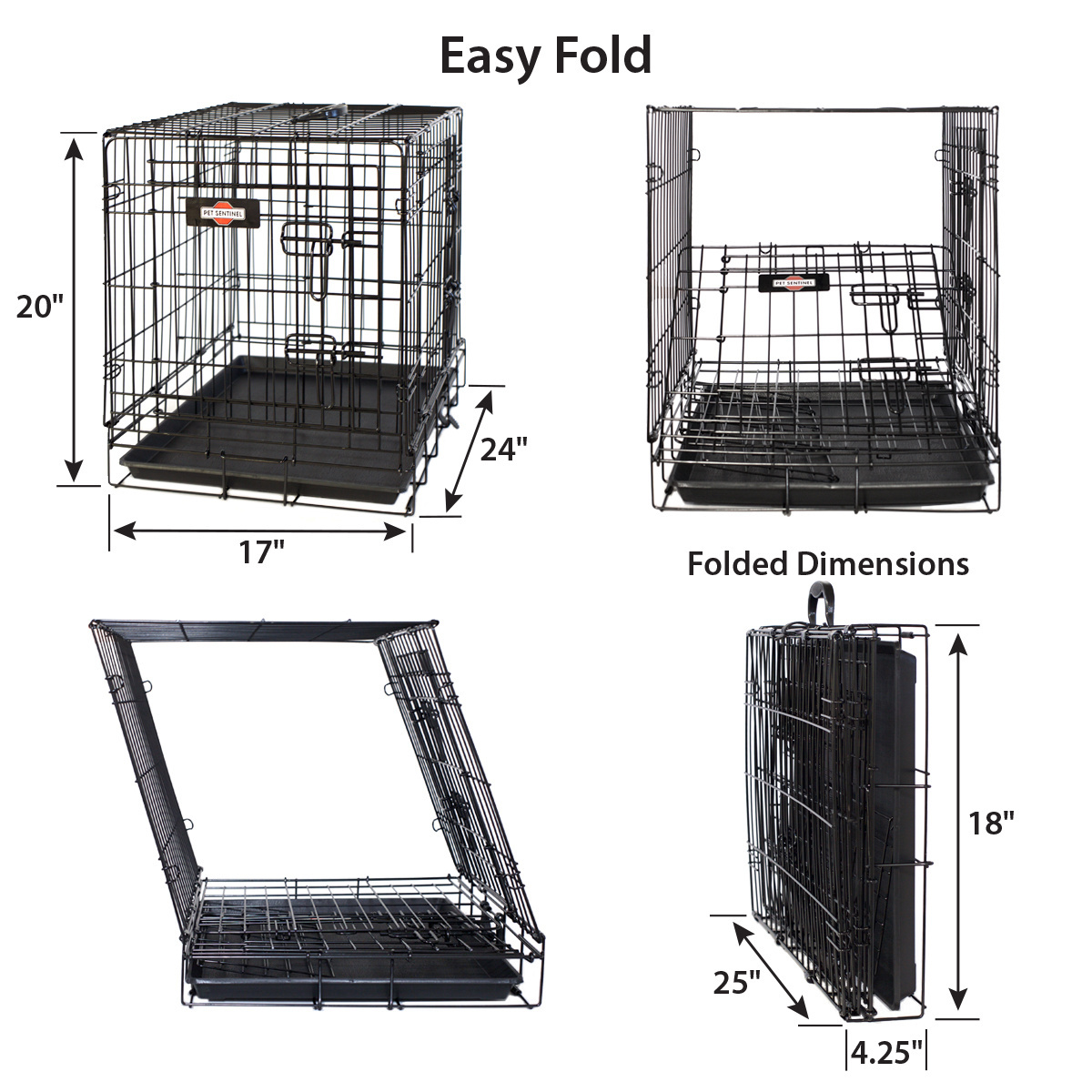 Multifunctional Custom Size Collapsible Iron Metal Dog Rabbits Cages Foldable Crate Dog Kennel Pet House Crate