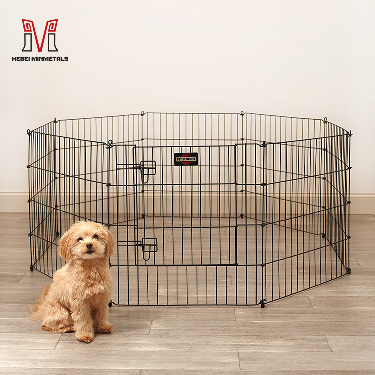 Outdoor Metal Wire Dog Playpen Crate Fence Collapsible Dog Kennel Exercise Rabbits Cages Pet Puppy Play Pen