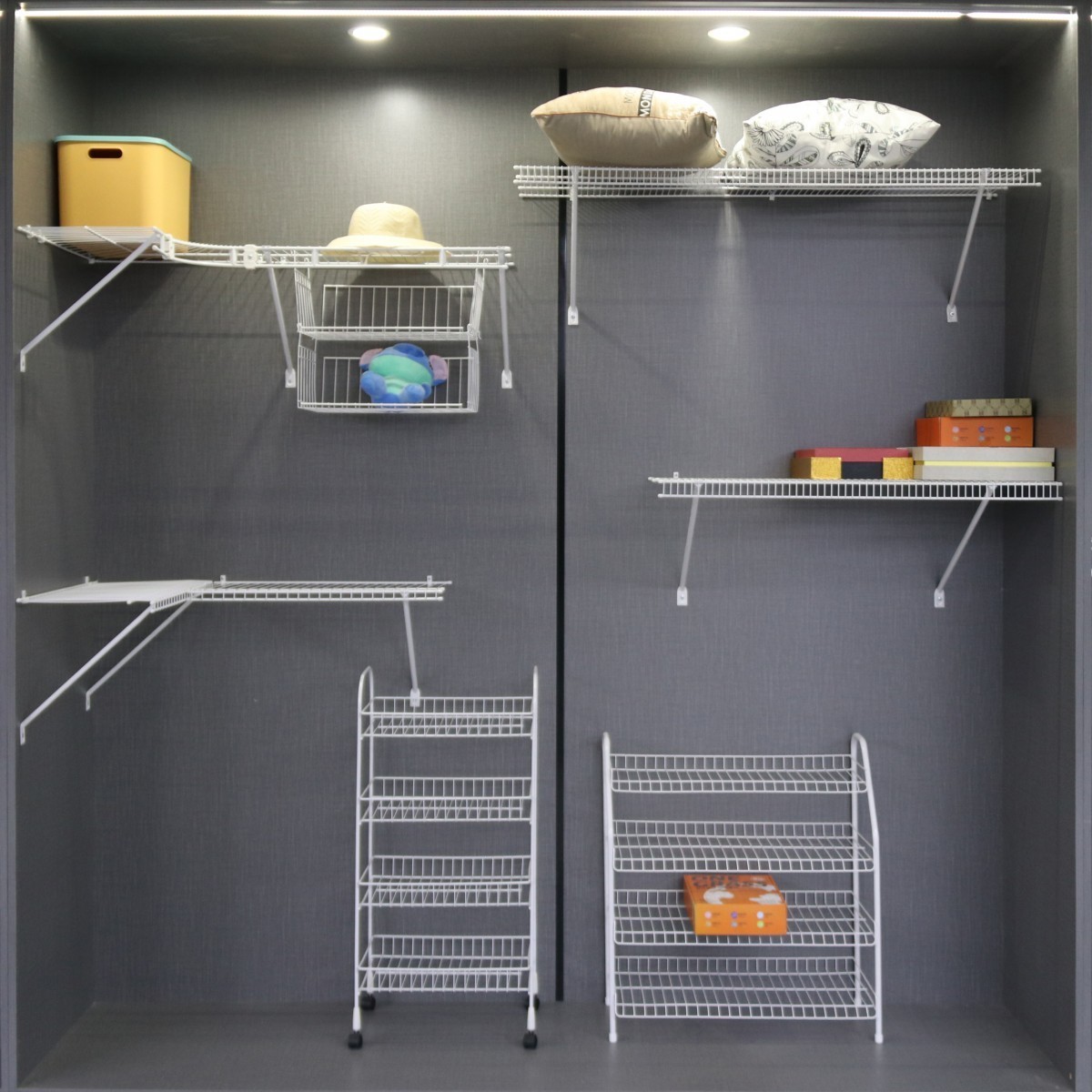 Custom Room Walk In Closet System Organizer Ideas Wardrobe Clothes Storage Shelves Shoes Wire Shelving Closet For Bedroom