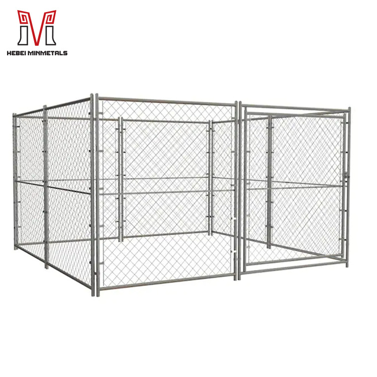 Galvanized Cheap 10x10x6 Heavy Duty Outdoor Chain Link Large Dog Run Kennel Panel House Enclosure Metal Cage