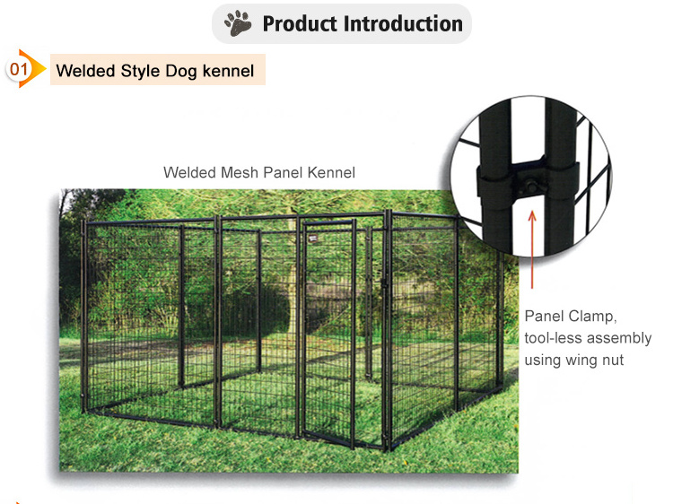 Extra Large Dog Kennel Outdoor Strong Heavy Duty Metal Dog Cages Kennels For German Shepherd