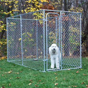 Galvanized Powder Coated Finish Chain Link Outdoor Dog Kennel