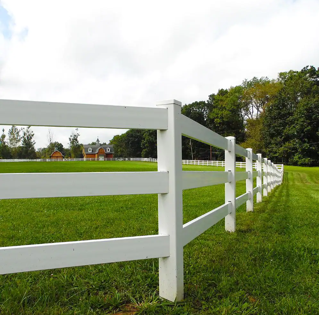 3 Rail vinyl fence PVC horse fence