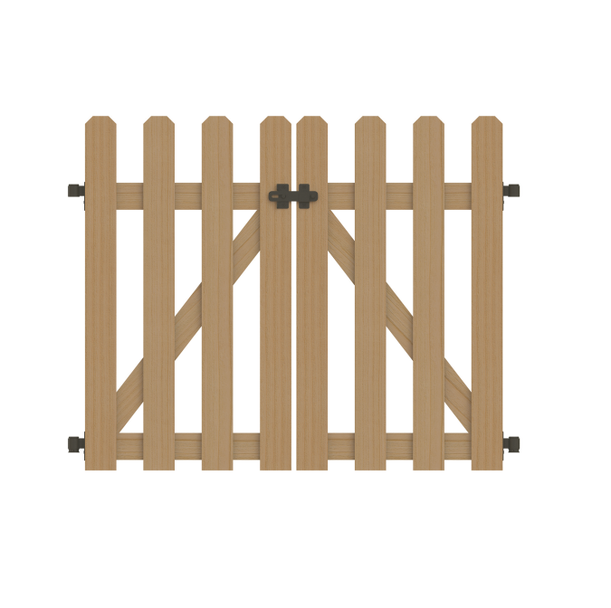 Hot Sale Slats Cedar Wood Fence Panels And Gate In Stock