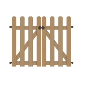 Hot Sale Slats Cedar Wood Fence Panels And Gate In Stock