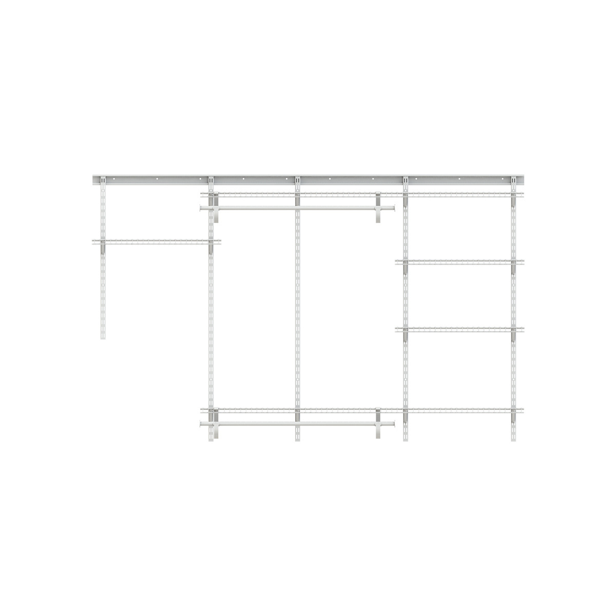 Metal Walking Closet Armable Rail Room Clothes Organizer Storage Wardrobe Wire Shelving Shelf Closet System For Bedroom