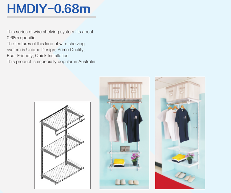 CLOSETART Hot Sale Portable Clothing Rack Walkin Hanging Closets Storage Wardrobe Organiser Cabinets