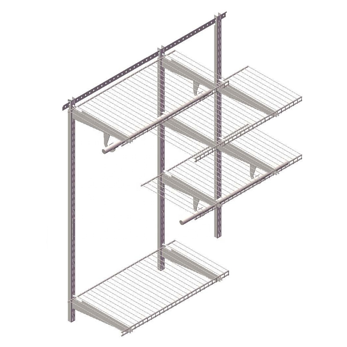 CLOSETART Bedroom Clothing Storage Cheap Durable Room Metal Wire Shelving Shelf Closet System