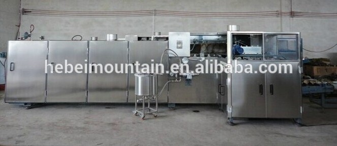 Automatic gas heating Ice Cream Waffle Cone Machinery For Rolled Sugar Cones Making Production line