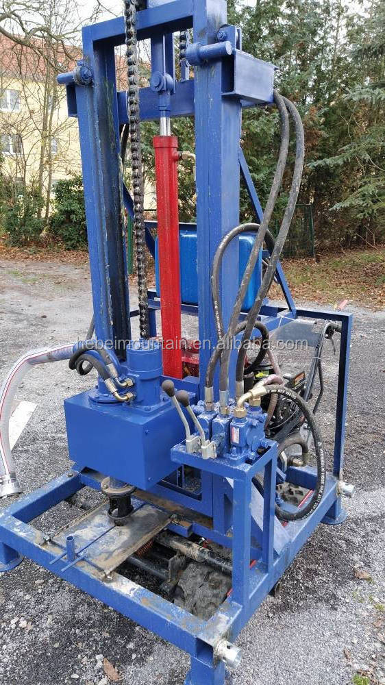 100m deep Portable  Diesel Hydraulic Water Well Rotary Drilling Rig /Borehole Water Well Drilling Machine With electric start