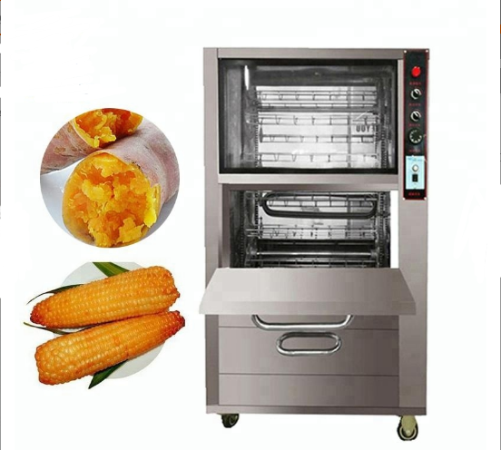 Tabletop Auto Rotate Chicken Rotisserie Grilled Oven Electric Commercial Sweet Potato Corn Roasting Machine