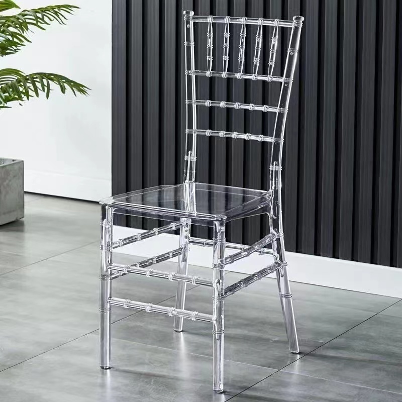 Wholesale Wedding Event Stackable Resin Acrylic Clear Chavari Chairs