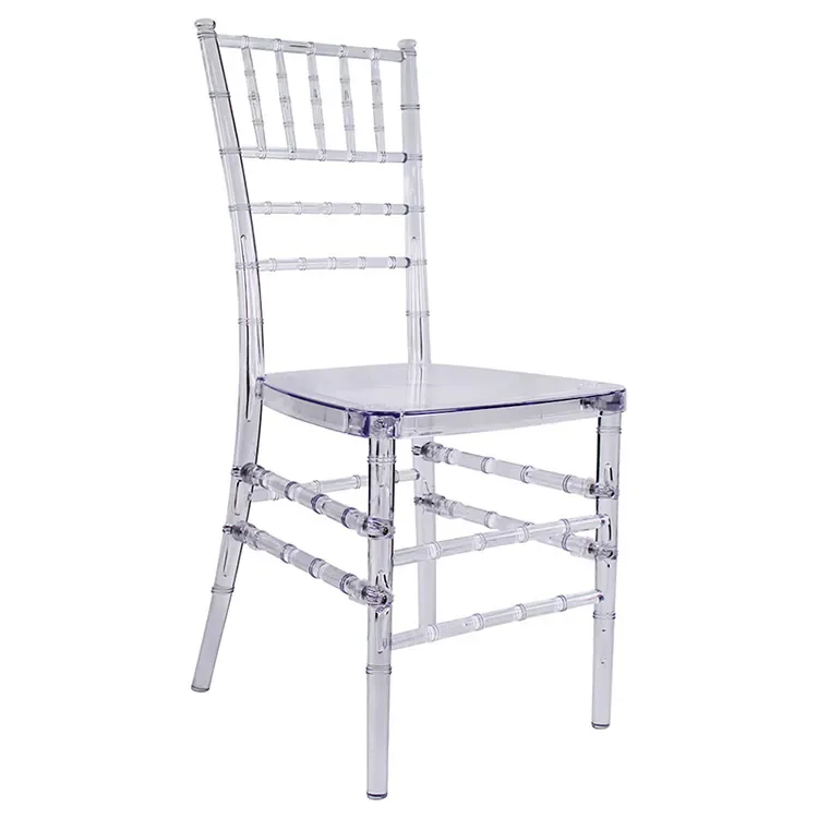 Wholesale Chiavari Chair Clear Crystal Napoleon Chair For Outdoor Wedding Transparent Basic Customization