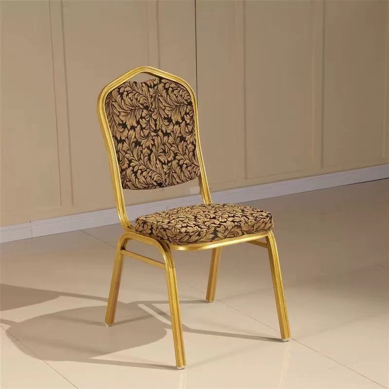 Luxury banquet chair factory customized thick padded church chair elegant dining chair for restaurant hotel