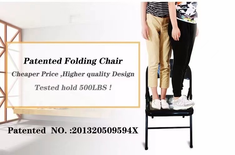 Event hotel folding adirondack chair Garden Black Camp Beach Portable Chair Steel Outdoor Metal folding dining table with chairs