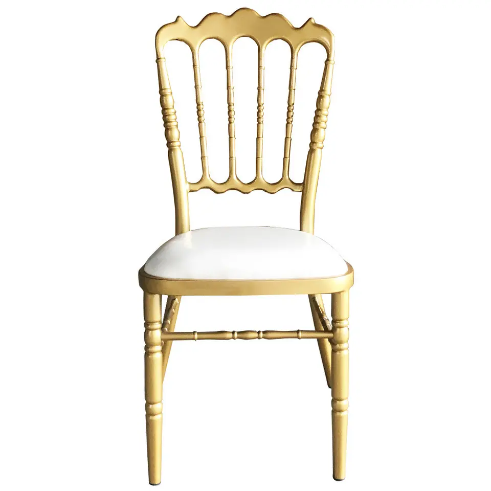 Wedding Chairs Restaurant Unique outdoor metal gold Napoleon chair for Party Tiffany chair