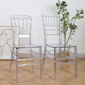 Transparent Guest Pc Chair For Events Party Acrylic Clear Ghost Wedding Dining Chiavari Napoleon Tiffany Resin Chairs