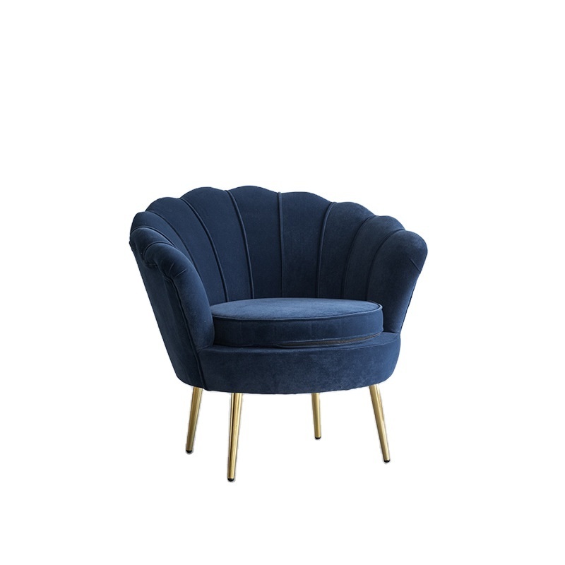 2023 New Fashion Modern Comfortable Fabric Velvet Soft Cushion Metal Frame Bar Chair Living Room Hotel Office Chairs Multi-color