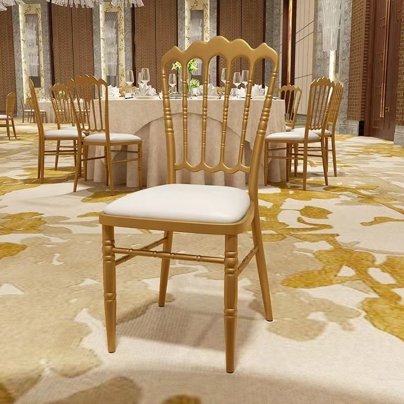 High Quality Luxury Crown Castle Royal Napoleon Wedding Dining Chair With Cushion