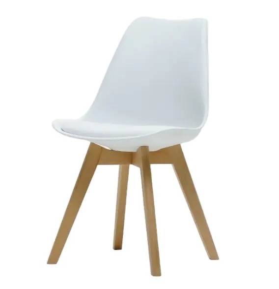 Nordic style dining room furniture solid wood leg Tulip chair plastic dining chairs