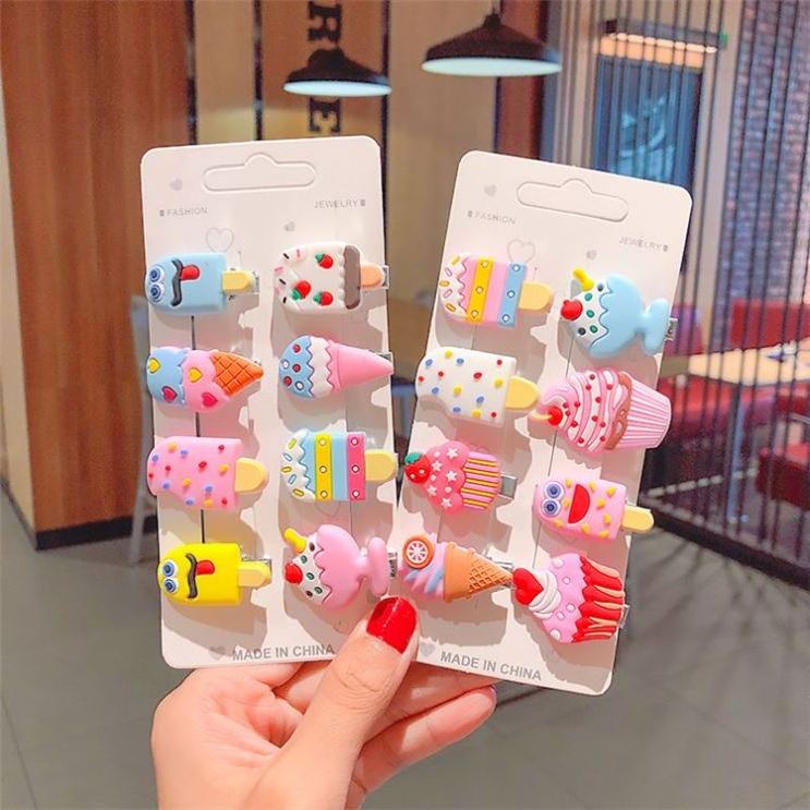 Hot sale 10pcs Cute Anime Patterns Hair Clips Lovely Designer Gift Set Hairgrips