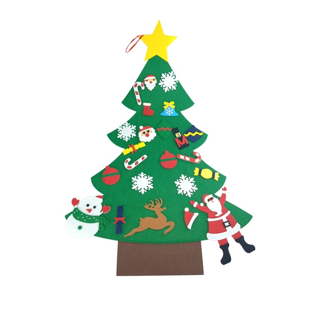 Quality Large DIY Felt Christmas Tree on Wall Hanging Decor Window Sticker Christmas Home Indoor Decoration for Wall and Window