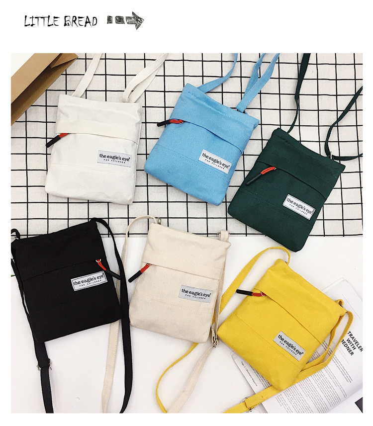 Custom Blank Canvas Small Hand bags Mini Coin Bag Purses and Handbags Women Mobile Phone Casual Single strap Shoulder Sling Bags