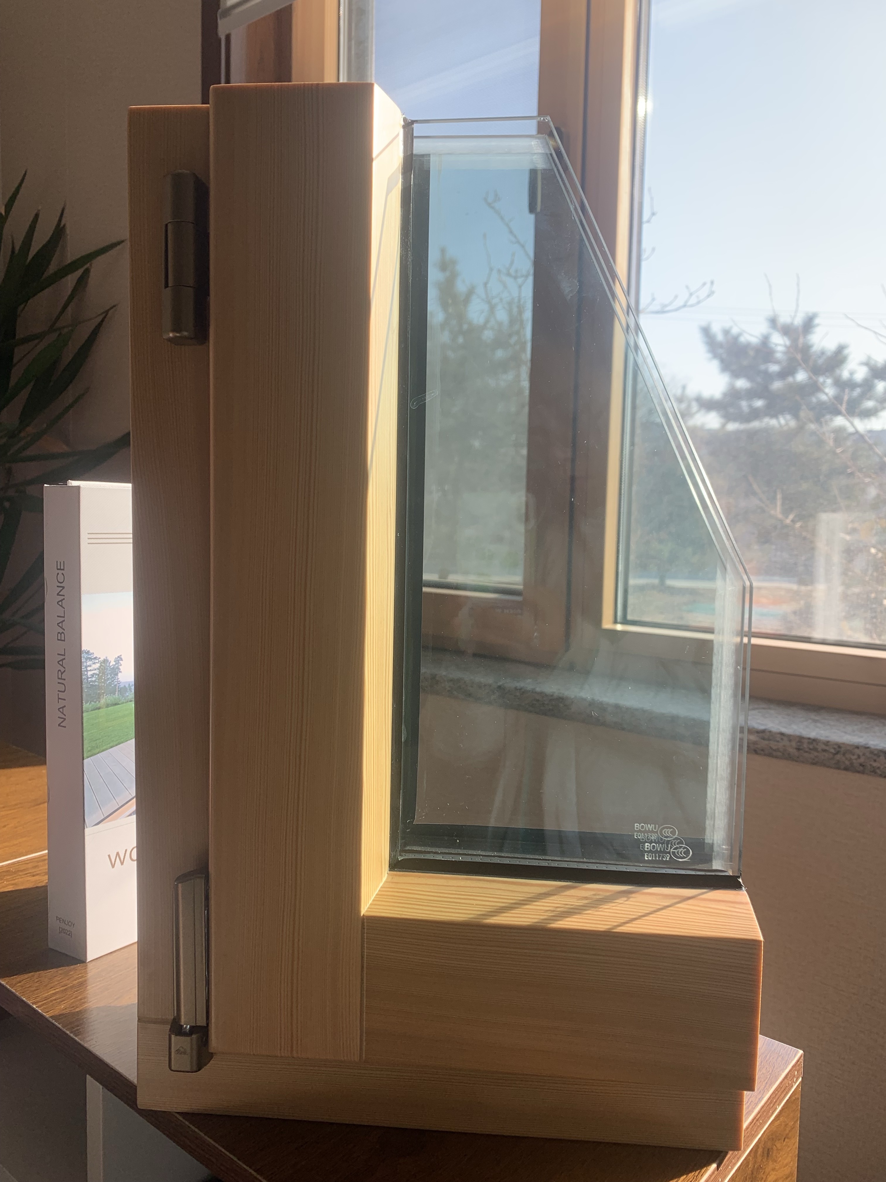 Penjoy  modern design triple tempered glass double glazed fenster passive house