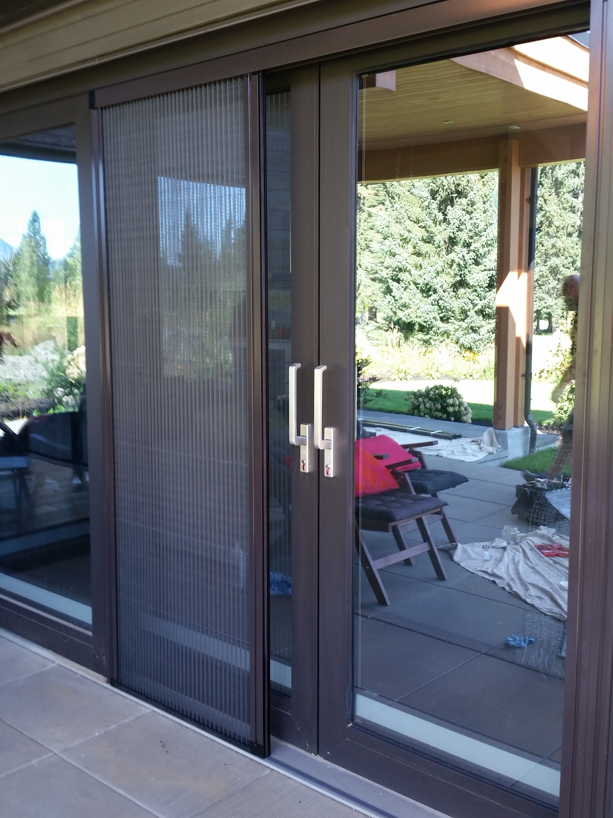 Penjoy aluminum clad wood lift and slide door wood patio door sliding doors for passive house