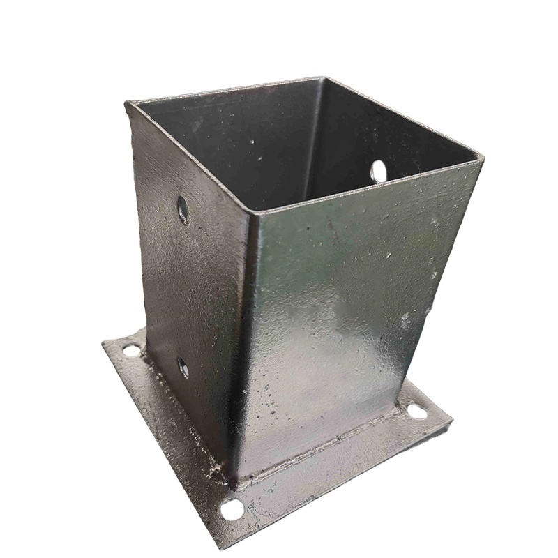 Galvanized Ground Pole Anchor Fence Post Spike/Fixed base floor corner brackets steel square handrail post base plate