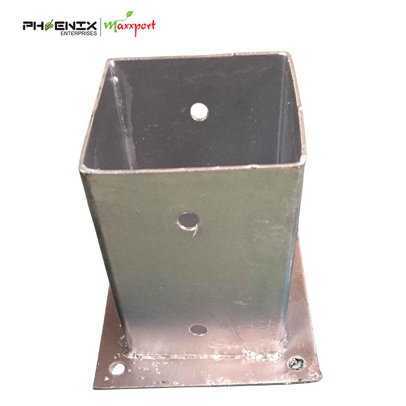 Galvanized Ground Pole Anchor Fence Post Spike/Fixed base floor corner brackets steel square handrail post base plate